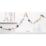 Neon pom-poms scattered, around 50 pieces