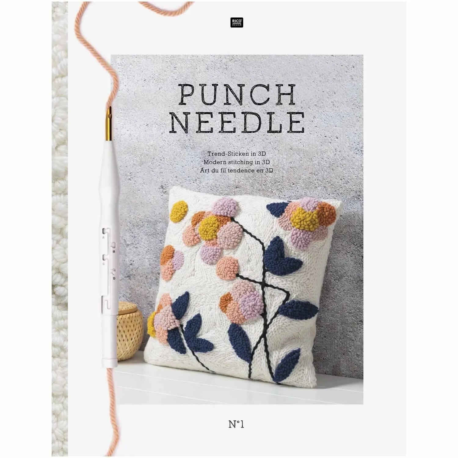 Rico Punch-Needle-Buch Nr. 1, 3D-Stickerei