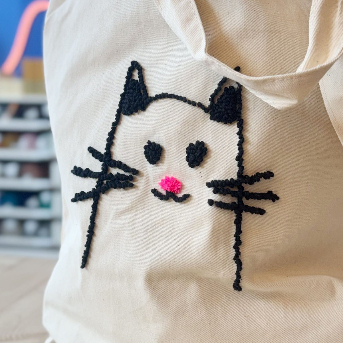 Cat Punch-Needle-Taschenset, Inhalt