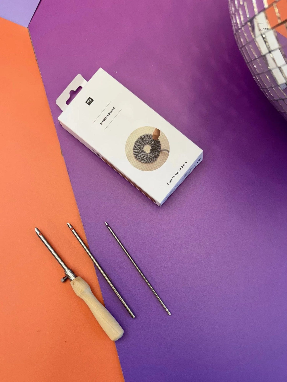 Rico wooden punch needle set, packaging view