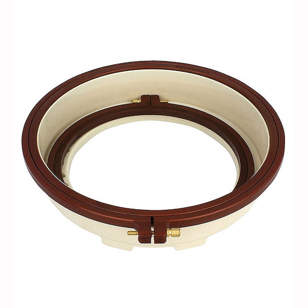 Nurge plastic punch needle hoop stand with deep base and brass clamp