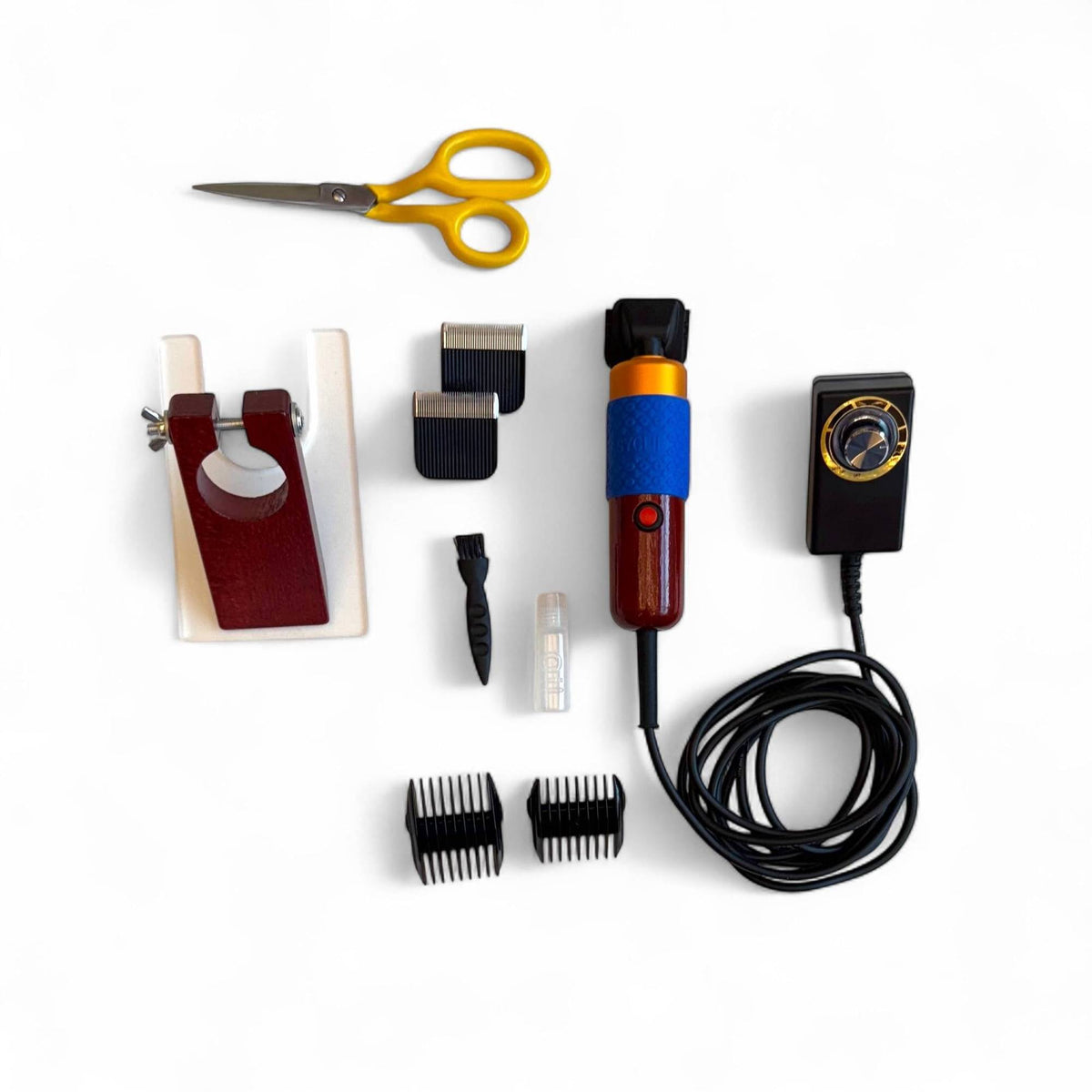 Complete tufting carving kit set with clipper, scissors, guide, and accessories