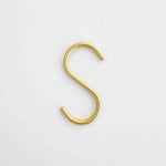 Matt gold S-hook side view