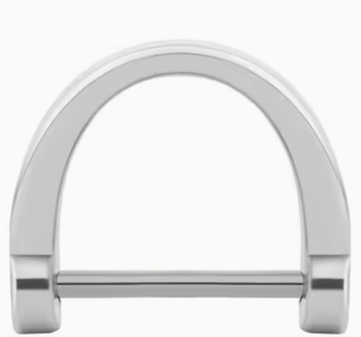 Shiny silver metal D-ring buckle for Schäkel modern decor