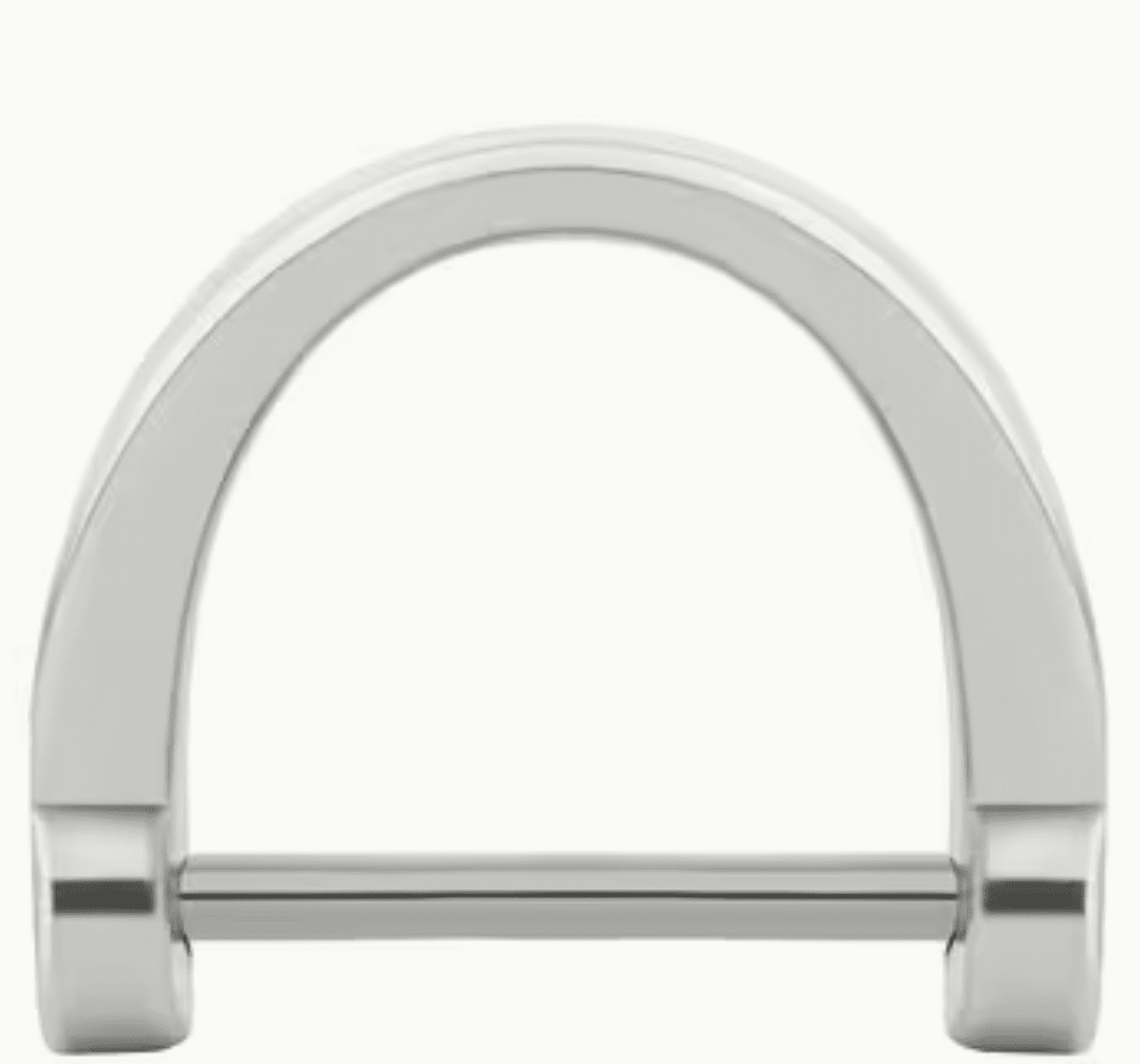 Glänzende silberne Metall-D-Ring-Schnalle für Schäkel Modern Dekor