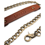 Shoulder strap -  Cala XL - rich brown - leather and metal - Muud