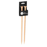 Beech wood knitting needles, full length view