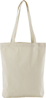 Plain organic cotton tote bag in natural colour