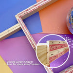 Wooden tufting frame from the starter set, detail