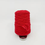 Tufting wool cone in a rich red tone