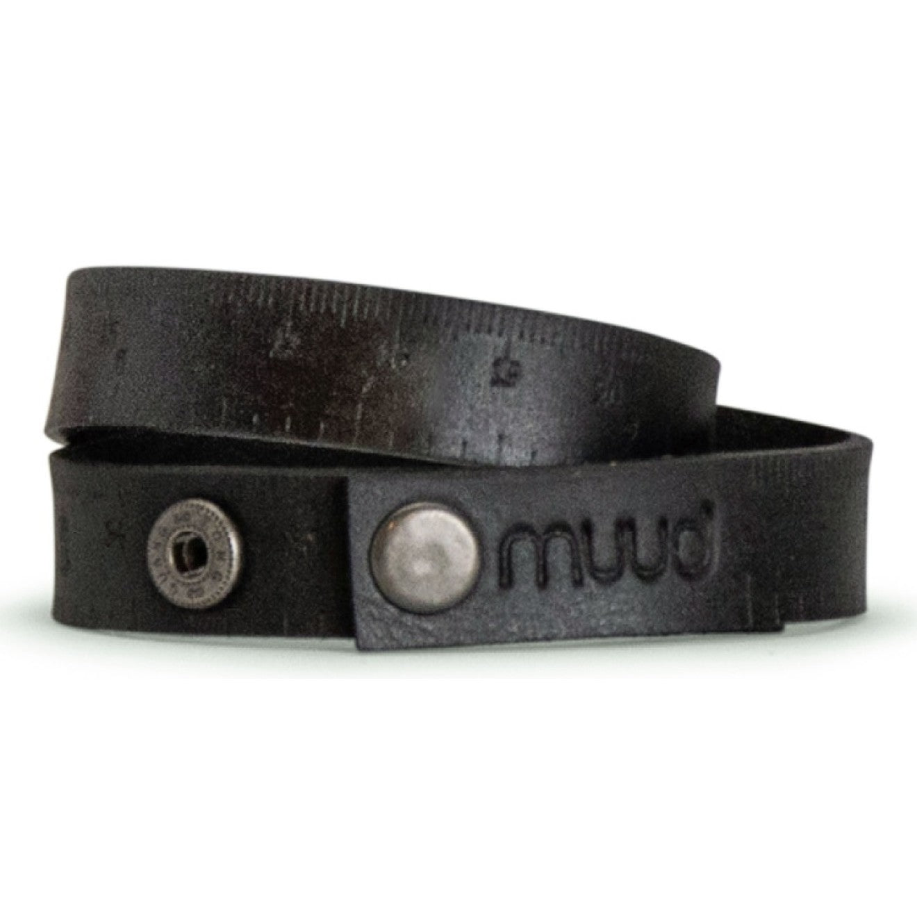 Wrist-Wrapping Leather Ruler - Fibi - black - muud