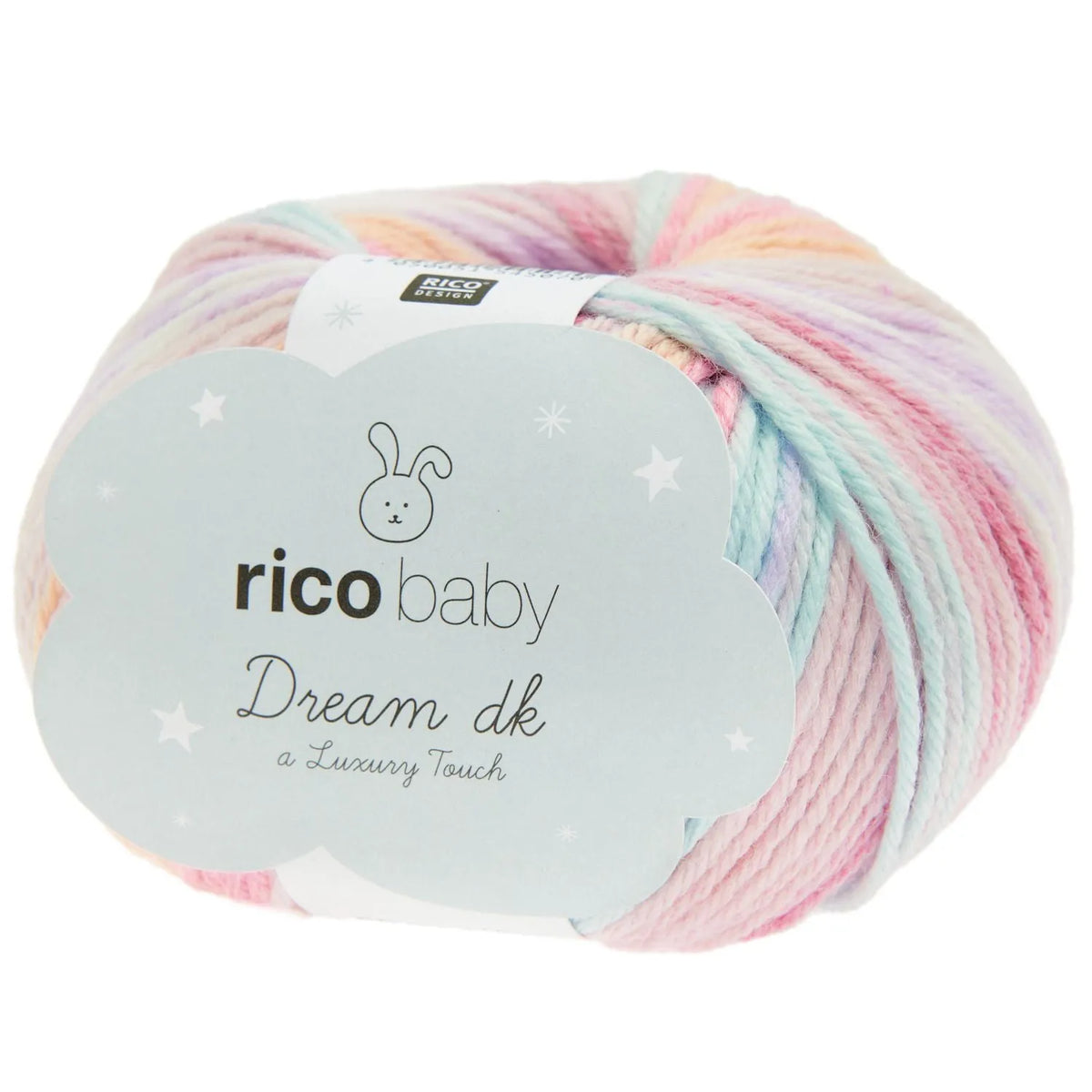Baby Dream DK Luxusgarn in rosa mix, 50g von Rico Design