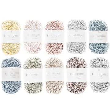 Set mit 10 Rico Design Ricorumi Spray DK Baumwollgarn-Kugeln in gemischten Farben