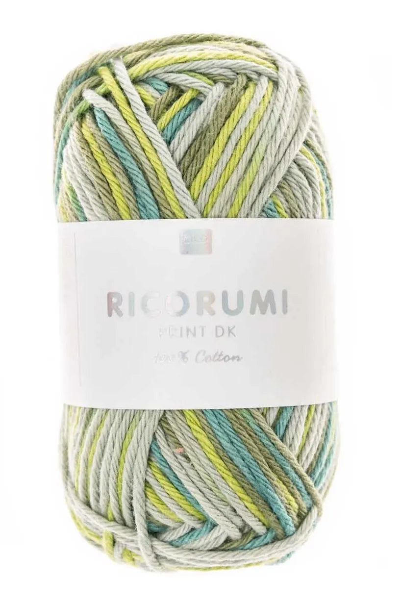 Ricorumi Baumwollgarn in grün-Mix, 25g von Rico Design