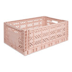 Aykasa Maxi foldable crate in Milk Tea with tufting gear