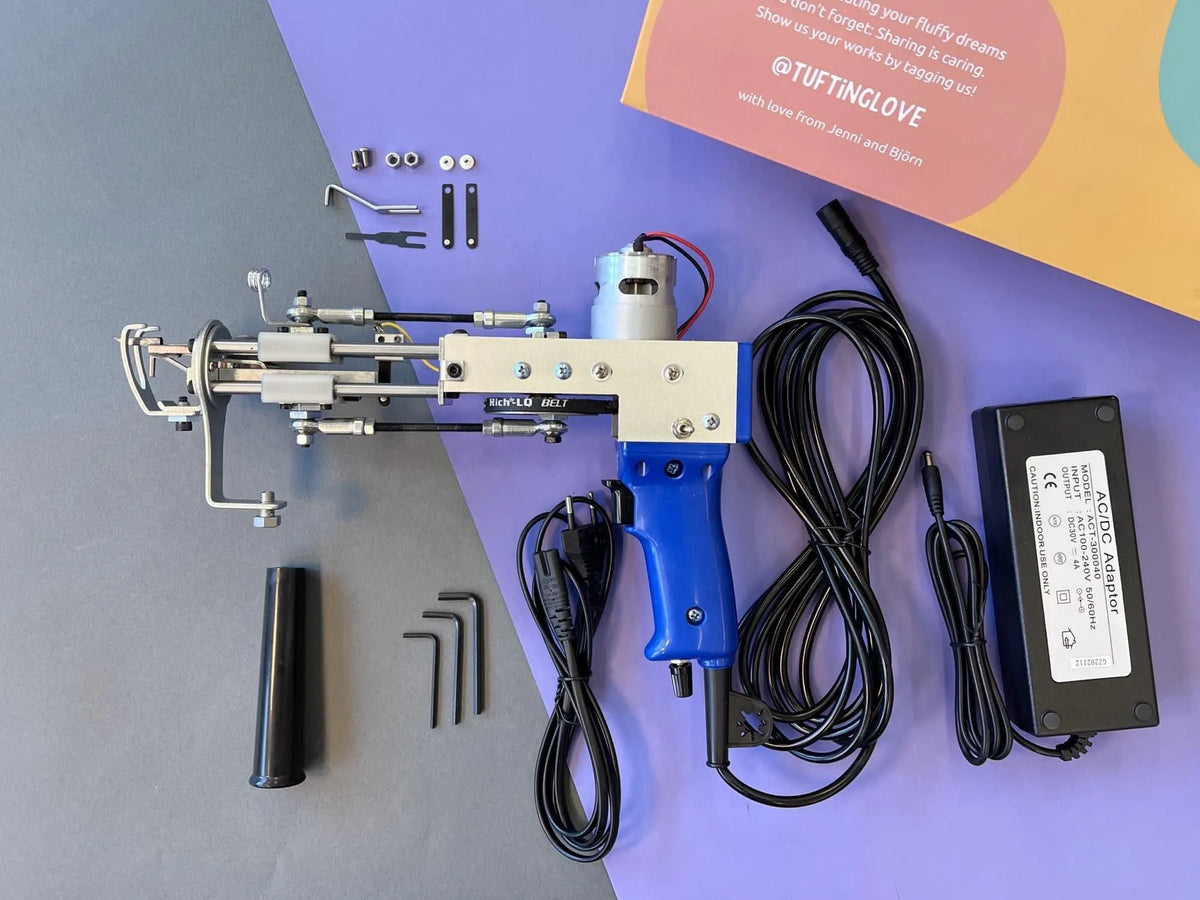 AK-II Tufting Machine accessories and power adapter kit