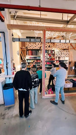 Tuftingworkshop im Tuftinglove-Atelier, Tuften in Aktion
